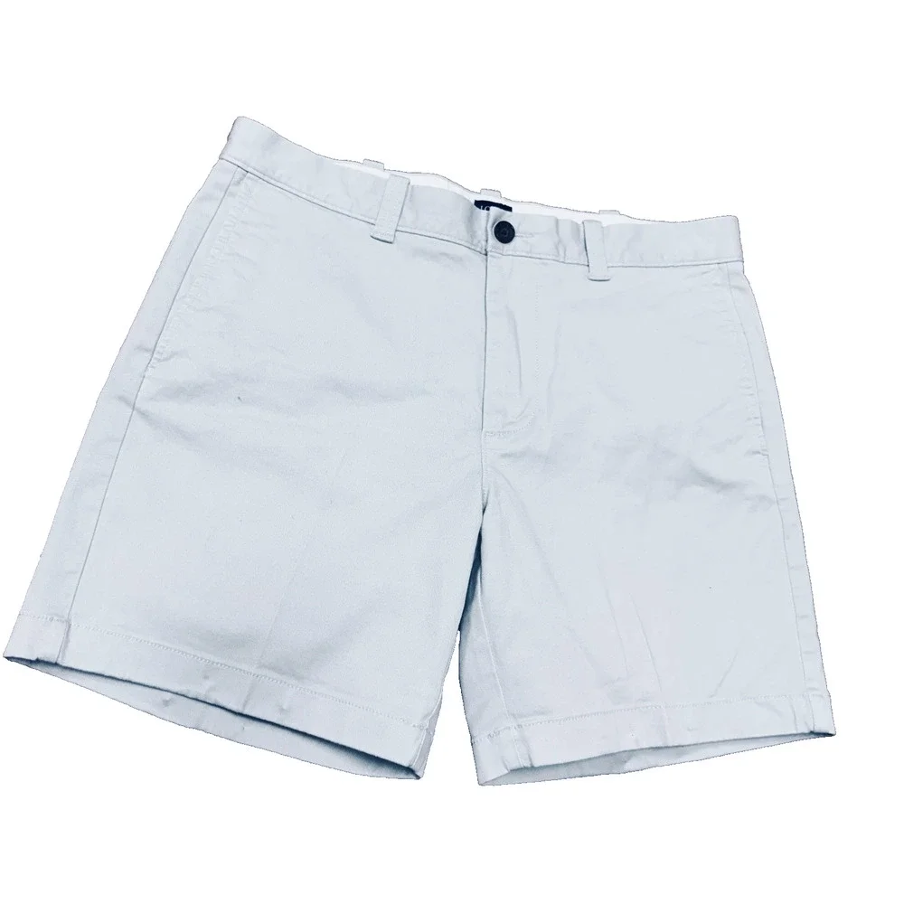 J.CREW Men's Chino Shorts 33x 7” Inseam Khaki preppy golf Cotton stretch beige